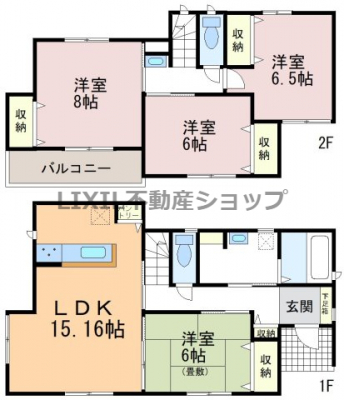 �@�y�Ԏ��}�z8�����@�Ԏ��}�ł��B1�K��LDK+�m��������21���̍L�X��ԁB2�K�͗m��3�������[�����A�֗��ȃZ�J���h���ʑ���t���Ă��܂��B