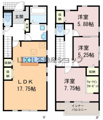 �@�y�Ԏ��}�z4�����@�Ԏ��}�ł��B���t�����[�[����3LDK�ł��B�L�߂̃C���i�[�t���ł��B